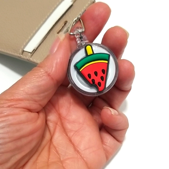 Watermelon Design Retractable Badge Holder Clip on and Snap Closure - Picture 2 of 4